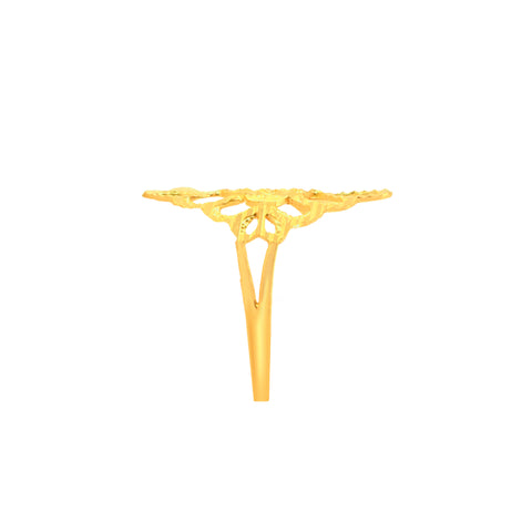 22k Yellow Gold Stylish Filigree Rings in size 7 and total gold weight of 3.25g
