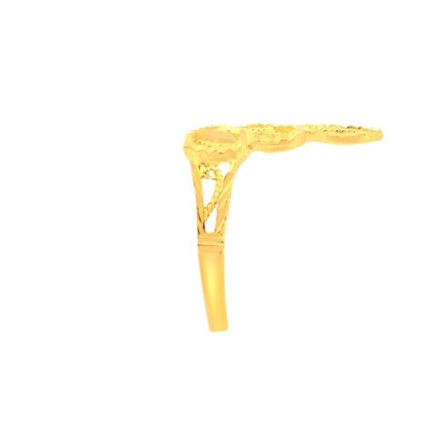 22k Yellow Gold Filigree Ring in size 7 and total gold weight of 3.25g