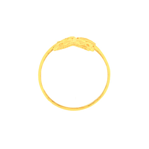 22k Yellow Gold Filigree Butterfly Ring in size 7.5 and total gold weight of 2.16g