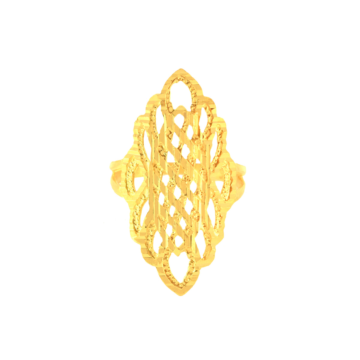 22k Yellow Gold Filigree Rings in size 5.3 and total gold weight of 3.21g