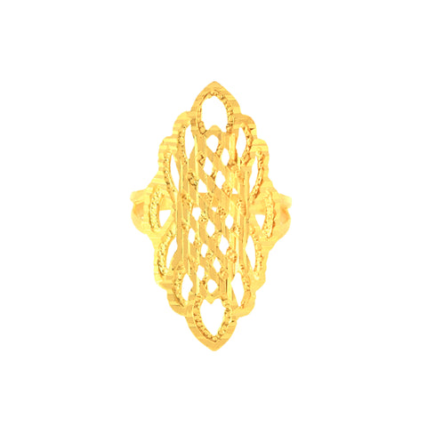 22k Yellow Gold Filigree Rings in size 5.3 and total gold weight of 3.21g