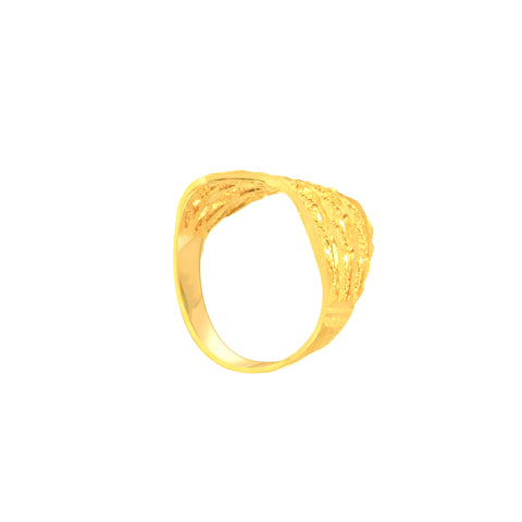 22k Yellow Gold Fancy Filigree Ring in size 5.8 and total gold weight of 3.09g