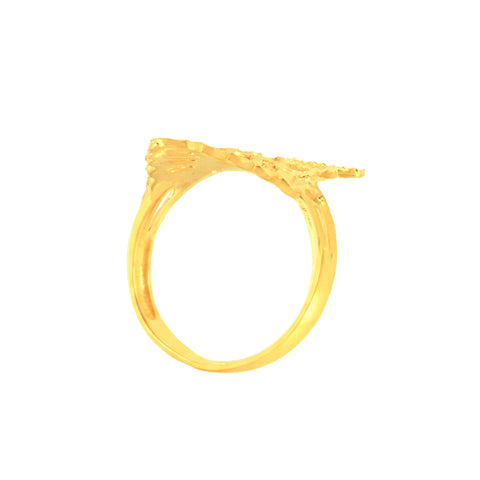 22k Yellow Gold Filigree Ring in size 6.5 and total gold weight of 3.37g