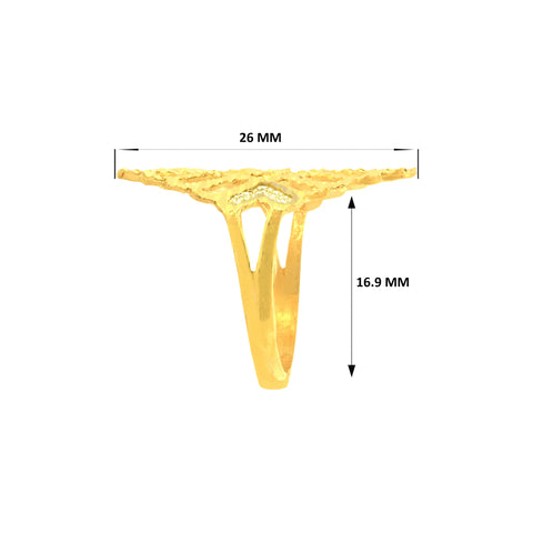 22k Yellow Gold Filigree Ring in size 6.5 and total gold weight of 3.37g