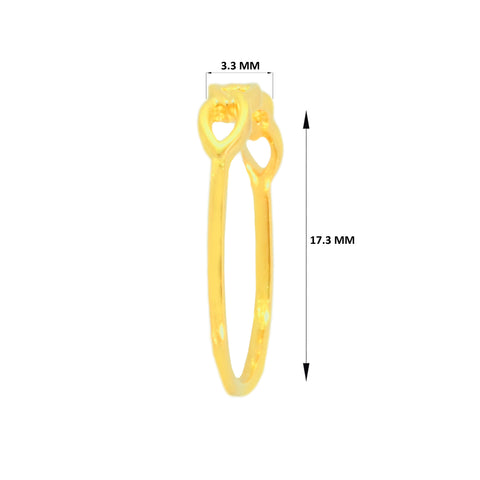 22k Yellow Gold Cocktail Fancy Ring in size 6.8 and total gold weight of 1.67g