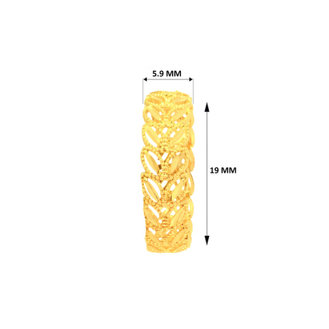 22k Yellow Gold Bands Filigree Rings in size 9 and total gold weight of 2.11g