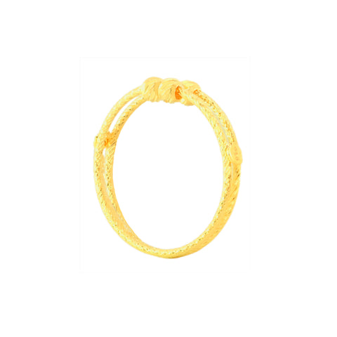 22k Yellow Beaded Gold Ring in size 7.8 and total gold weight of 1.73g