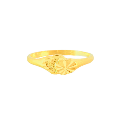 22k Yellow Gold Baby Ring in size 4 in size  and total gold weight of 1.62g