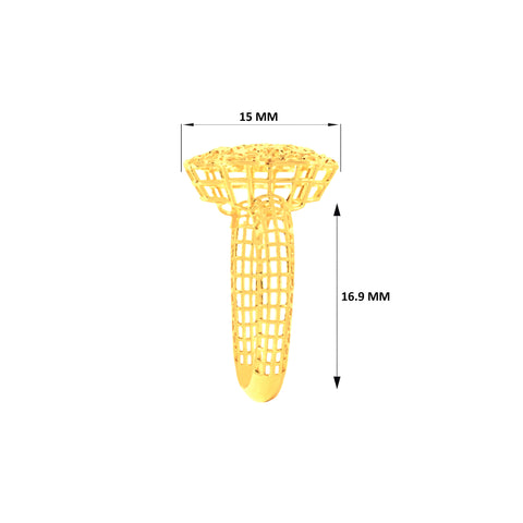 22k Yellow Gold  in size  and total gold weight of 2.19g