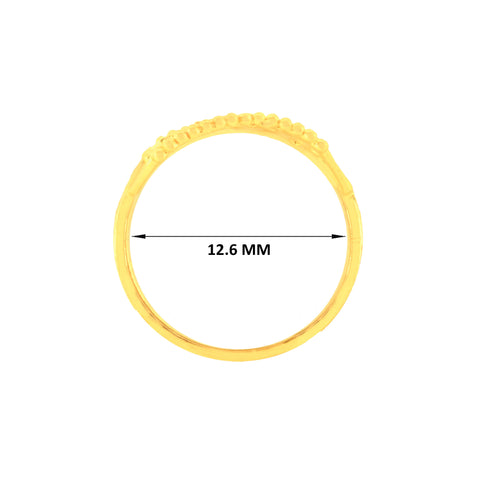 22k Yellow Gold Baby Ring in size and total gold weight of 1.1g