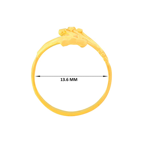 22k Yellow Gold Baby Ring in size 2.5 and total gold weight of 1.75g