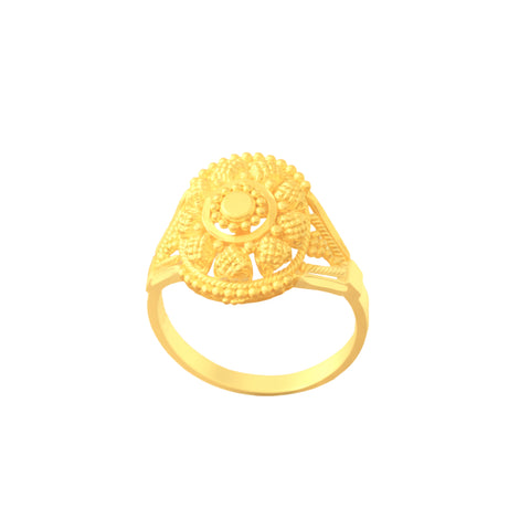 22k Yellow Gold Fancy Baby Ring in size 0.5. Total gold weight is approximately 1.44g.