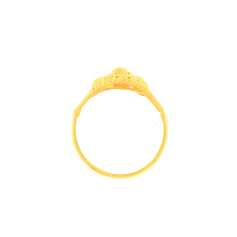 22k Yellow Gold Fancy Baby Ring in size 0.5. Total gold weight is approximately 1.44g.