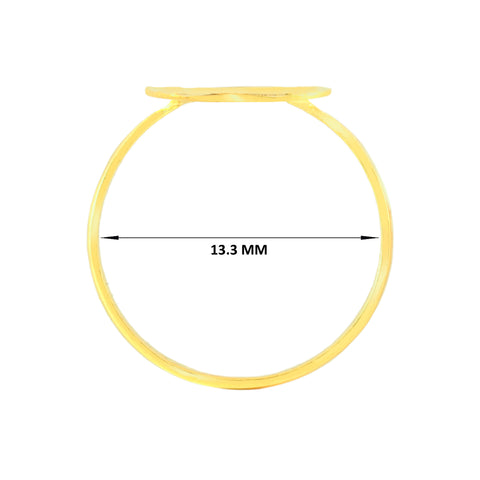 22k Yellow Gold Baby Ring in size 2 and total gold weight of 1.04g