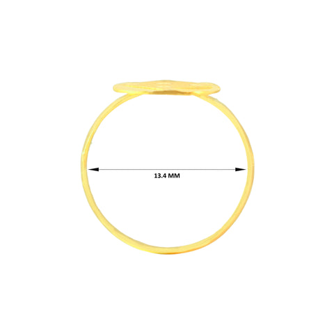 22k Yellow Gold Baby Ring in size 2 and total gold weight of 1.05g