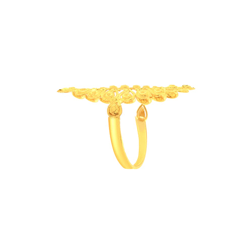 22k Yellow Gold Marquise Shaped Ring in size 8.5 and total gold weight of 4.2g