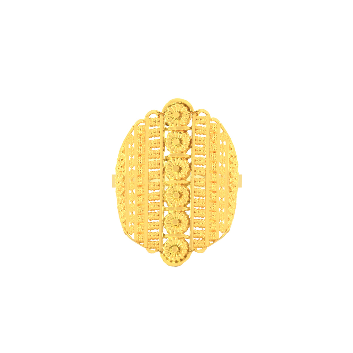 22k Yellow Gold Ring in size 7.2  and total gold weight of 5.51g