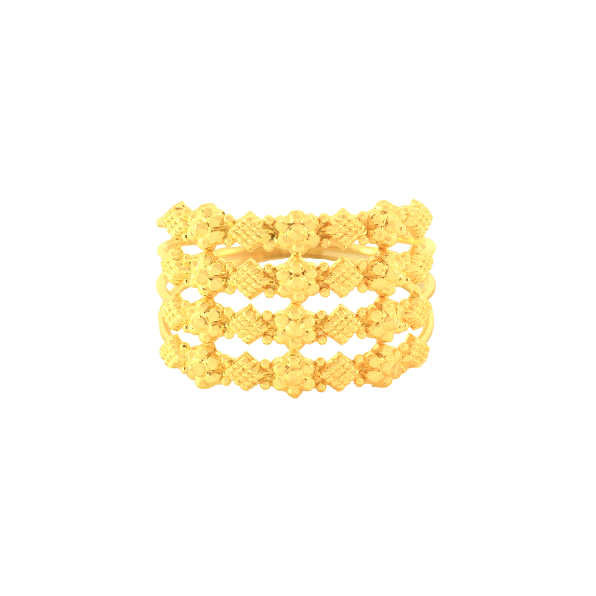22k Yellow Gold Stacked Ring in size  and total gold weight of 3.6g