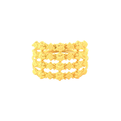 22k Yellow Gold Stacked Ring in size  and total gold weight of 3.6g