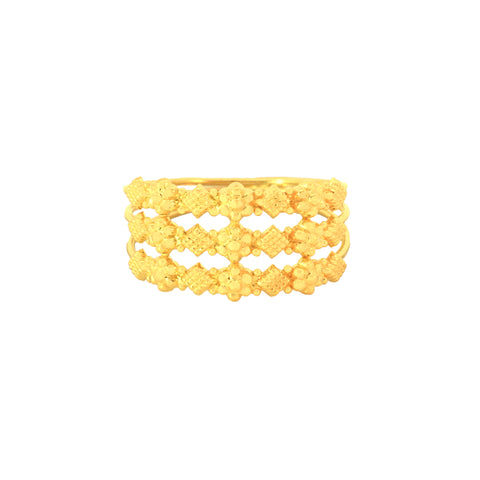 22k Yellow Gold Stacked Ring in size 8.5 and total gold weight of 2.67g