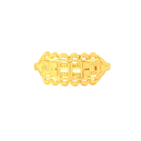22k Yellow Gold Fancy Ring in size 6.5 and total gold weight of 2.03g.