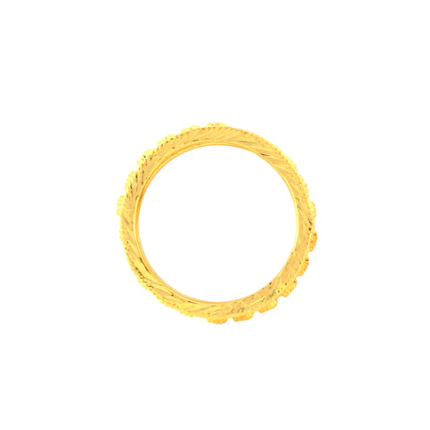 22k Yellow Gold Fancy Band Ring in size 5 and total gold weight of 3.5g
