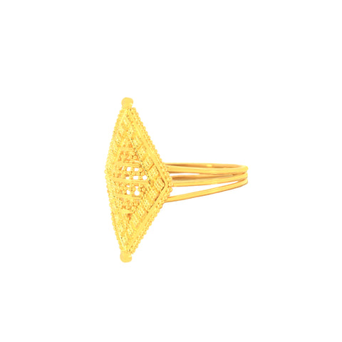 22k Yellow Gold Fancy Marquise Ring in size 8.5 and total gold weight of 3.81g