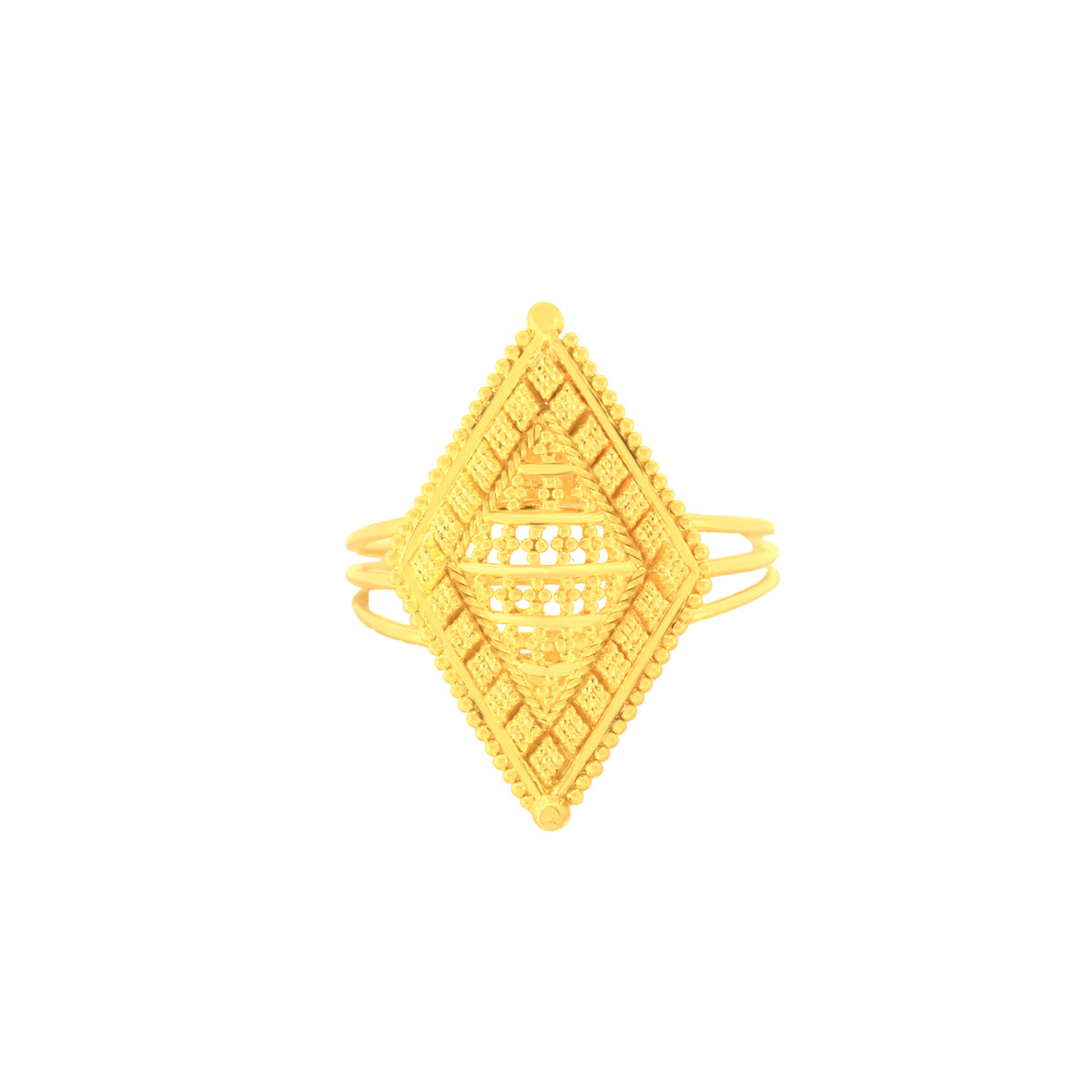22k Yellow Gold Fancy Marquise Ring in size 8.5 and total gold weight of 3.81g