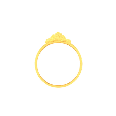 22k Yellow Gold Fancy Marquise Ring in size 7.4 and total gold weight of 2.73g