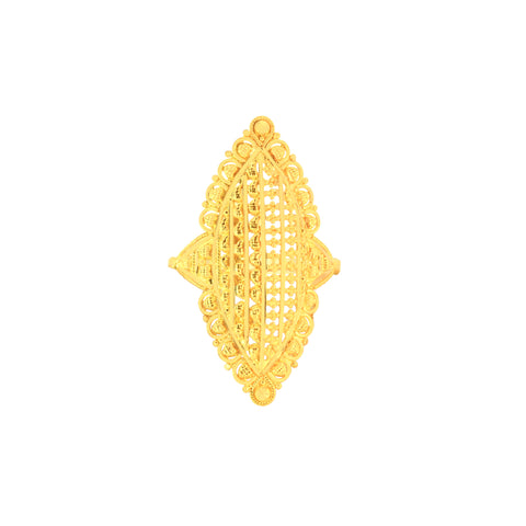 22k Yellow Fancy Marquise Gold Ring in size 7.25