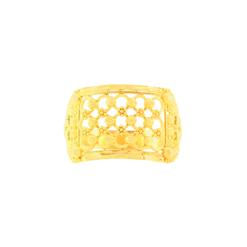 22k Yellow Gold Filligree Ring in size 8.5 and total gold weight of 4.49g