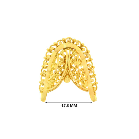 22k Yellow Gold  in size  and total gold weight of 3.94g