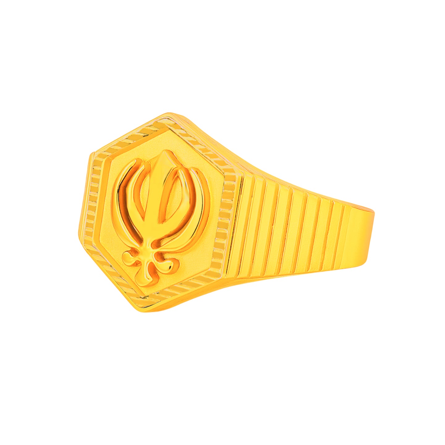 Men's 22K Gold Sikh Khanda Ring