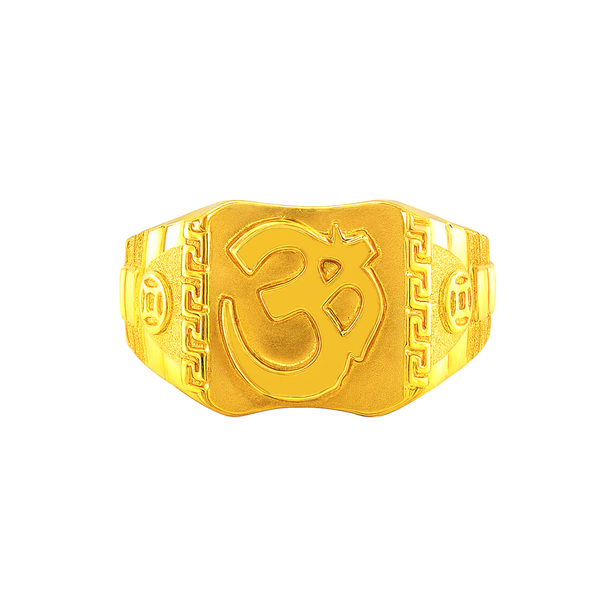 Mens' 22K Gold Classy Om Ring