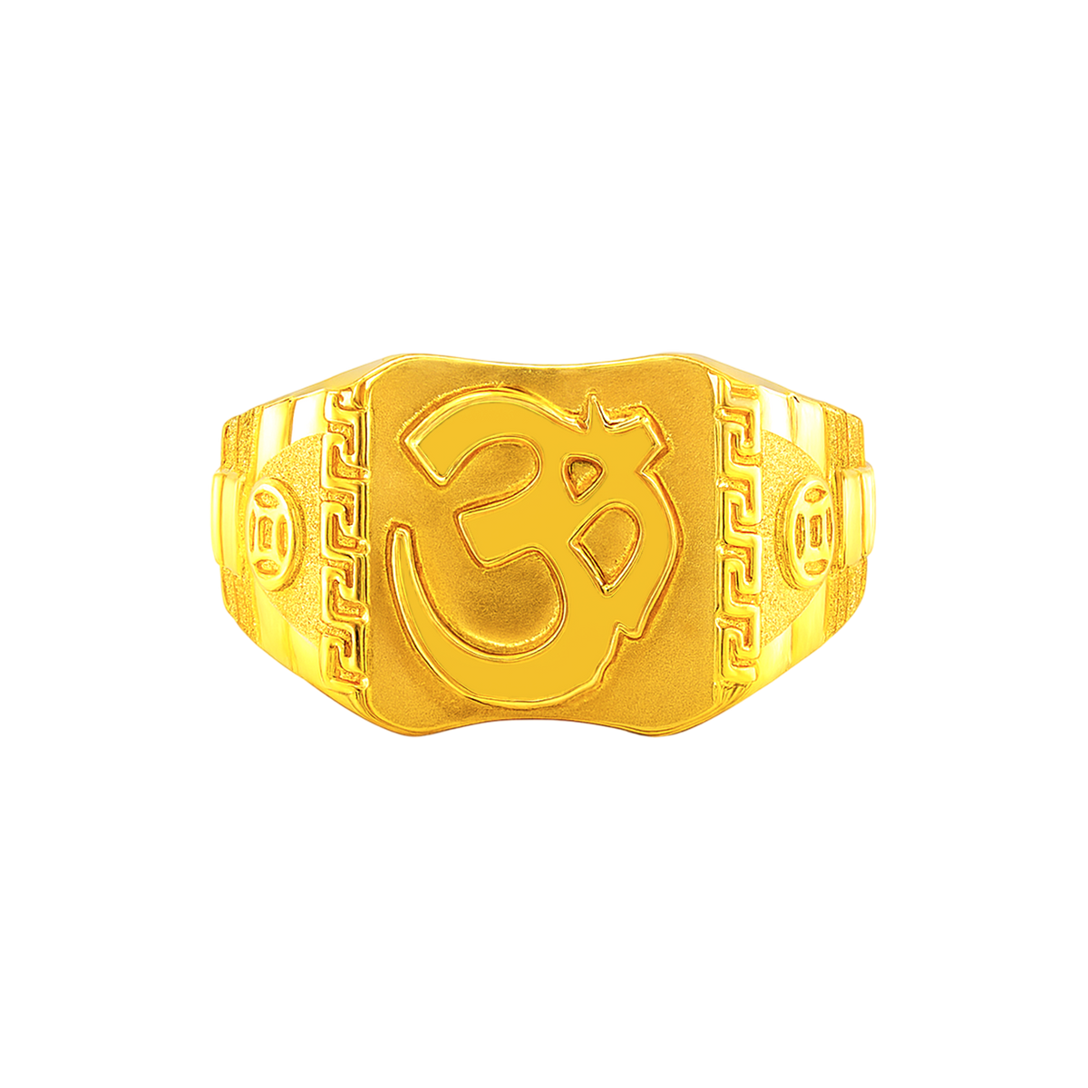 Mens' 22K Gold Classy Om Ring