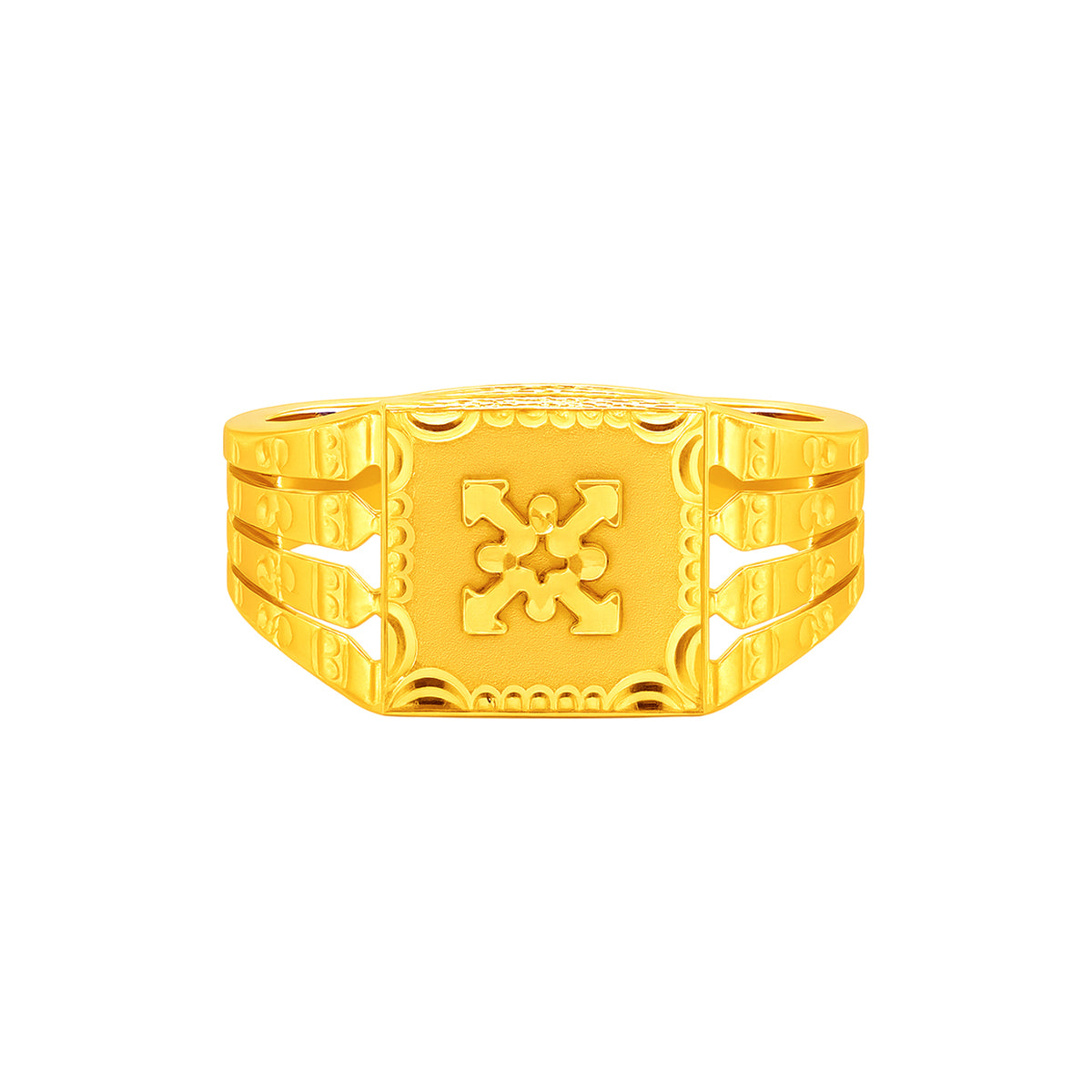 Mens' 22K Gold Detailed Ring
