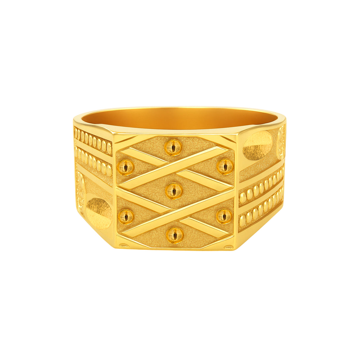 22K Gold Square Baby Ring