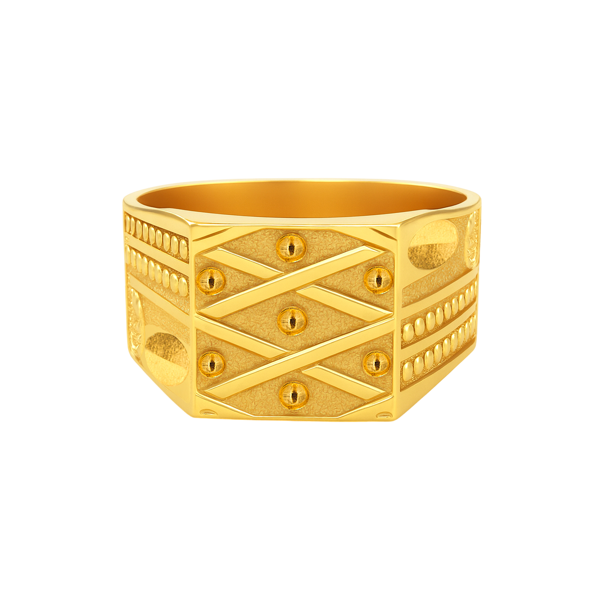 22K Gold Square Baby Ring
