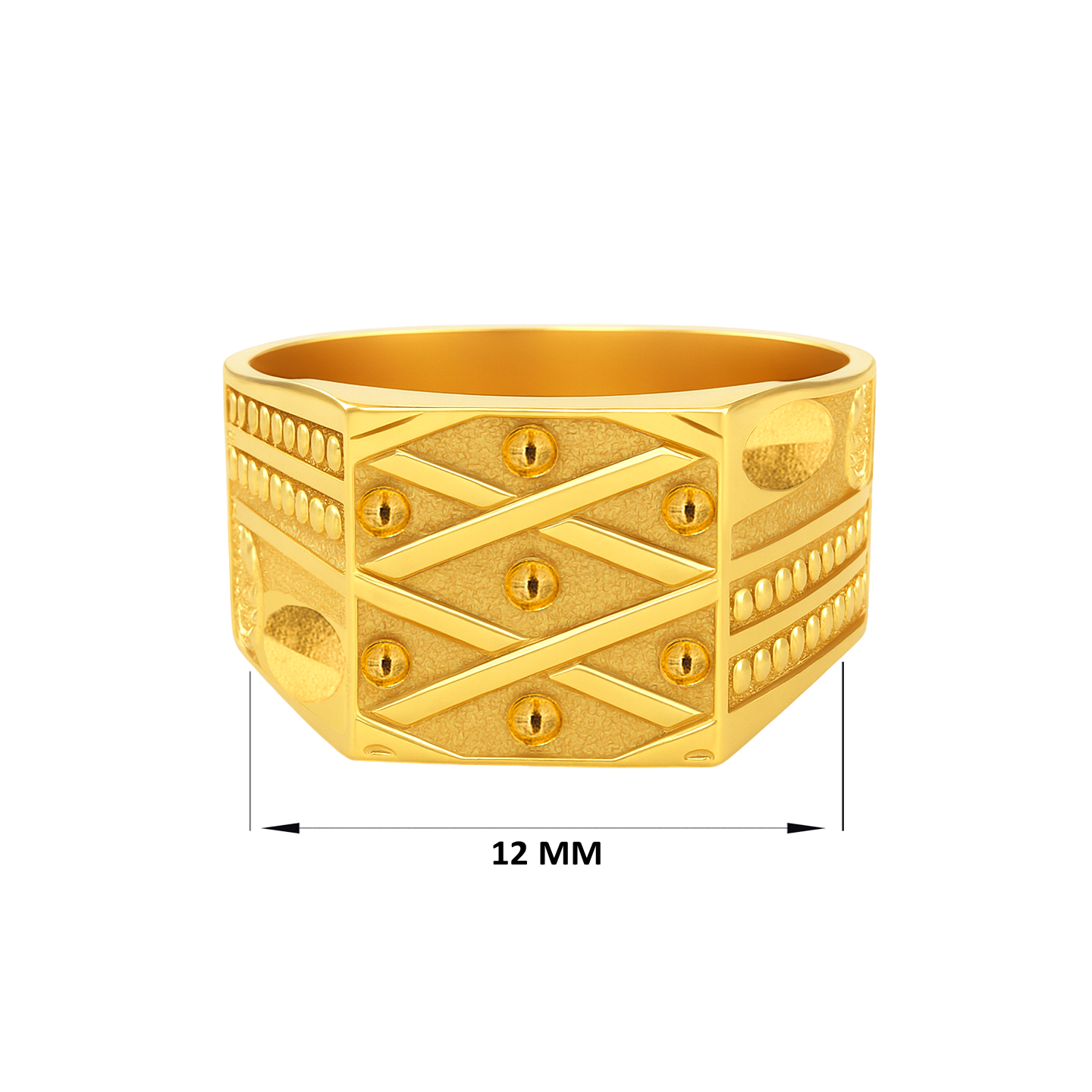 22K Gold Square Baby Ring