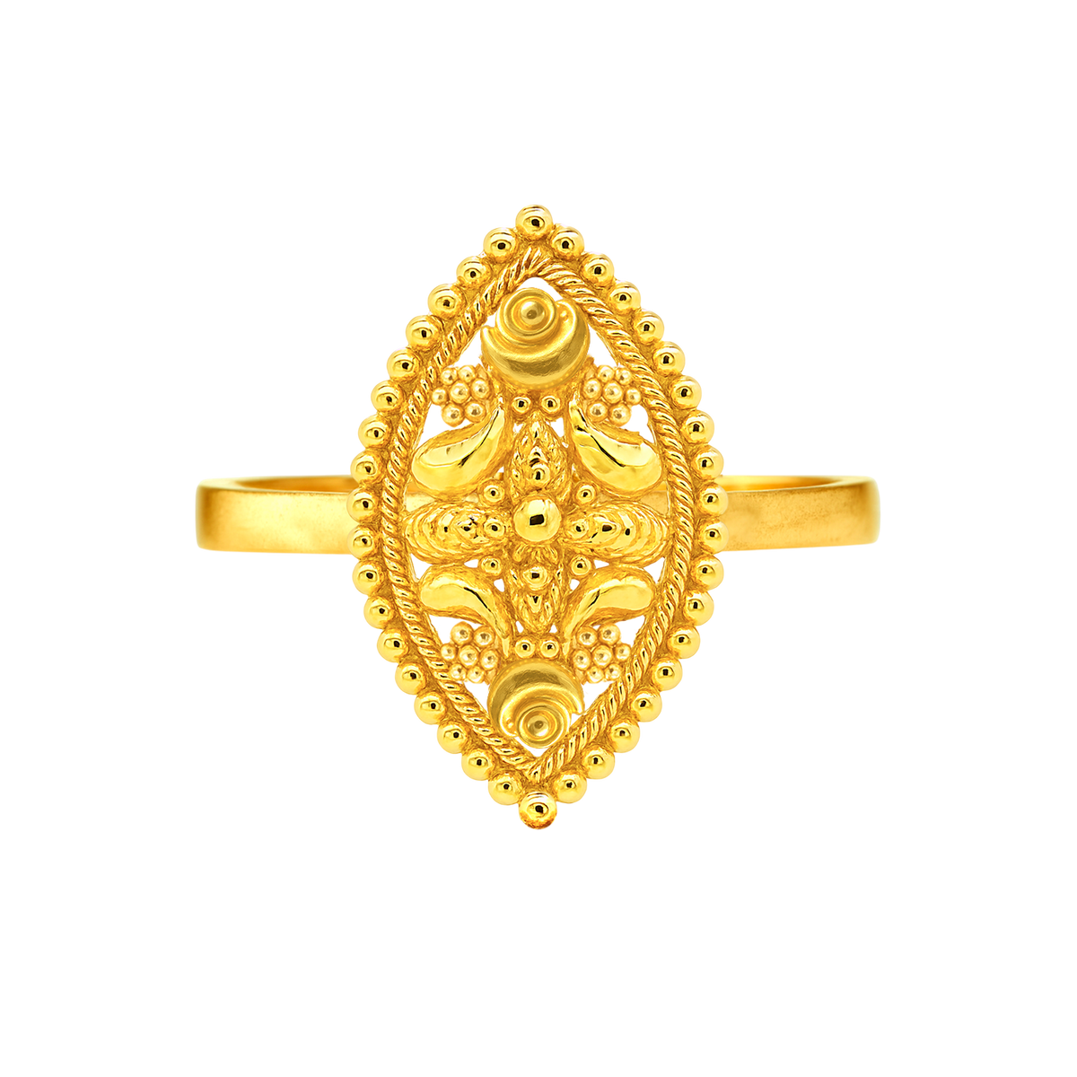 22K Gold Filigree Baby Ring