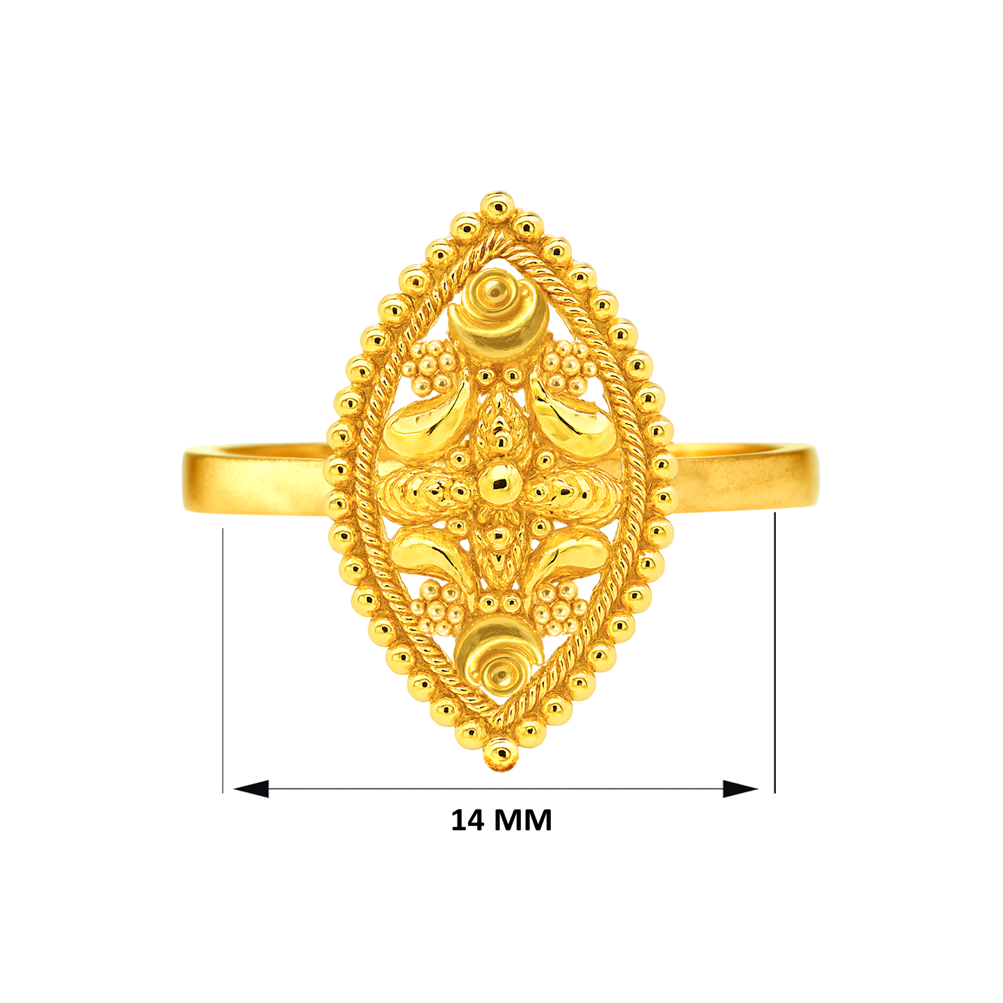 22K Gold Filigree Baby Ring