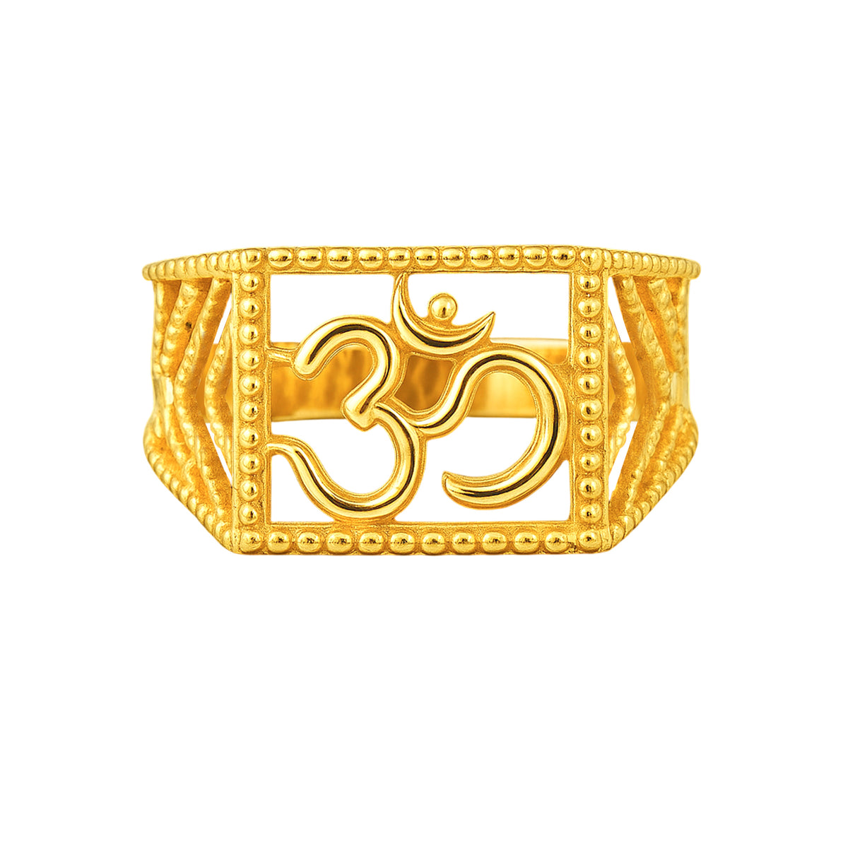 22K Gold Om Openwork Baby Ring