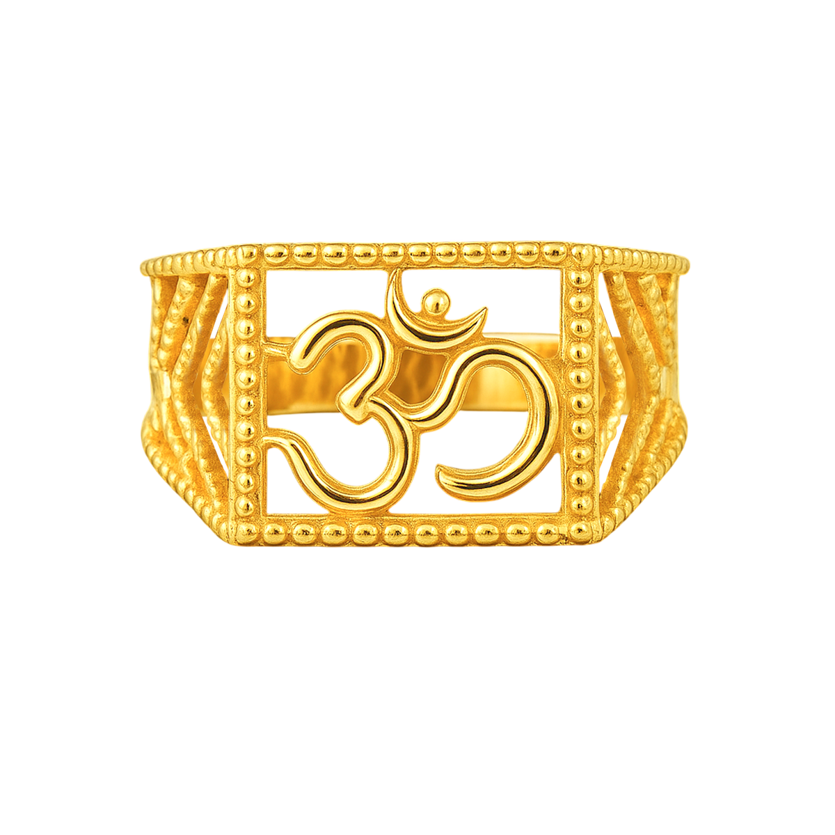 22K Gold Om Openwork Baby Ring