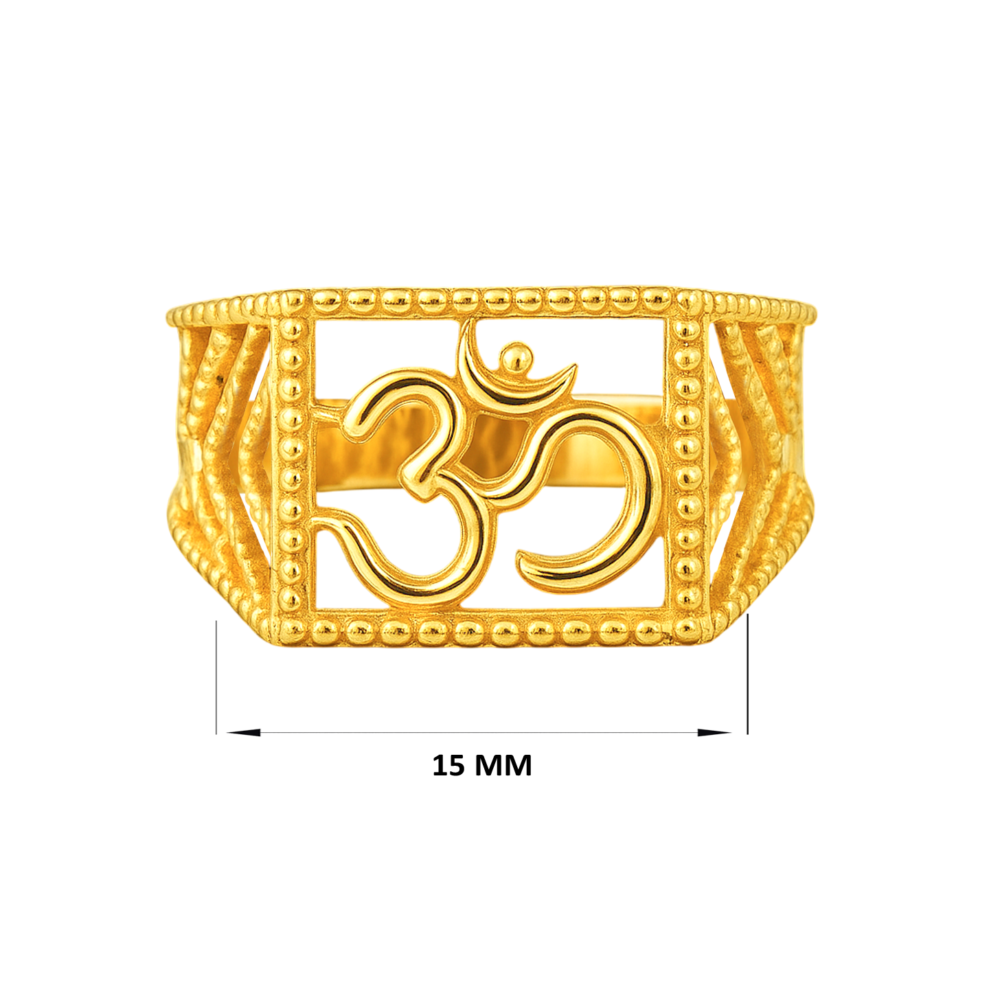 22K Gold Om Openwork Baby Ring