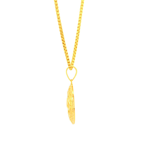 22K Yellow Gold Religious Om Large Pendant with gold weight of 3.86g
