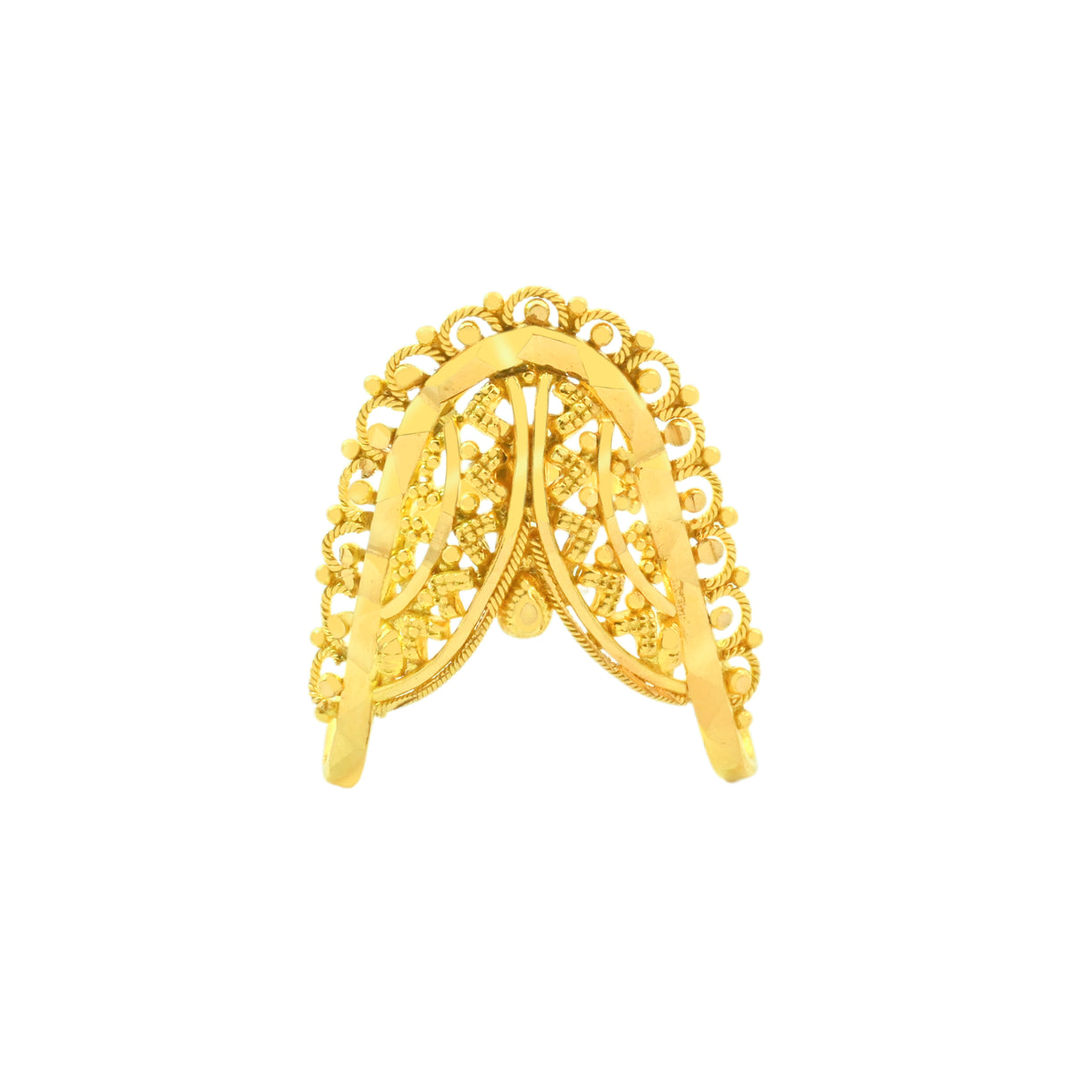 22k Yellow Gold  in size  and total gold weight of 3.94g