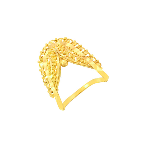 22k Yellow Gold  in size  and total gold weight of 3.94g