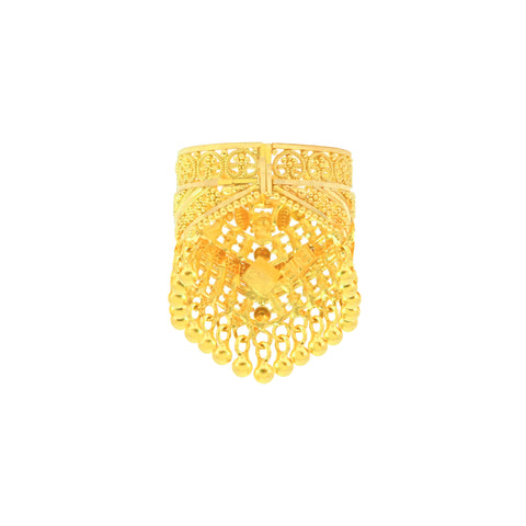 22k Yellow Gold Cocktail Ring in size 6.8 and total gold weight of 5.79g