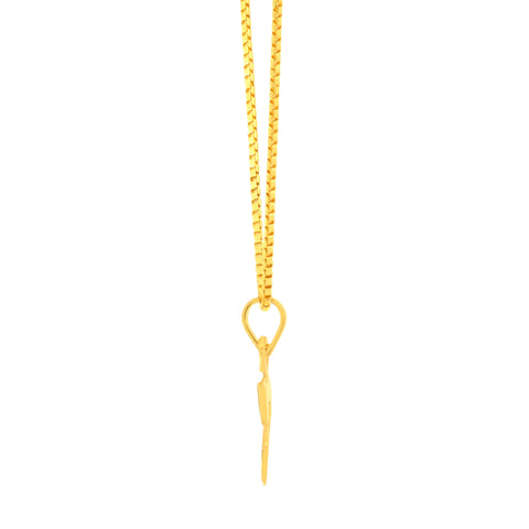 22K Yellow Gold Initial S Pendant with gold weight of 0.93g