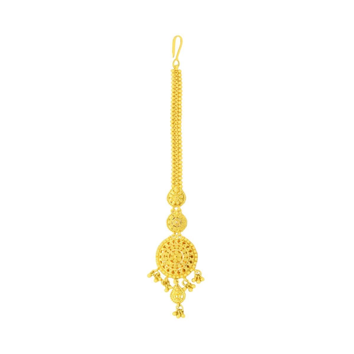 22K Gold Stylish Round Tikka
